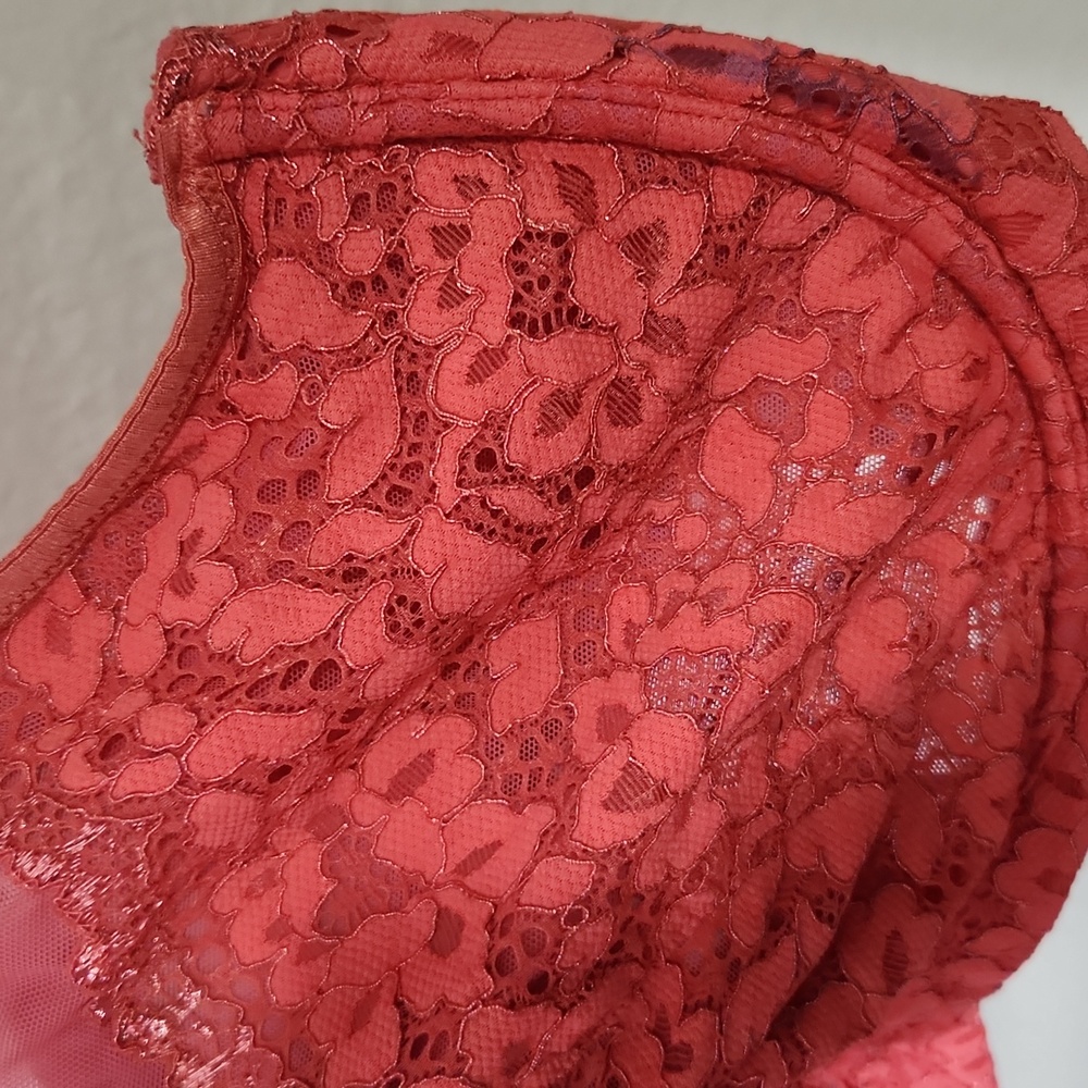 VICTORIA SECTRET Elegant Lace Coral Bra Size 40DDD. - Picture 4 of 11